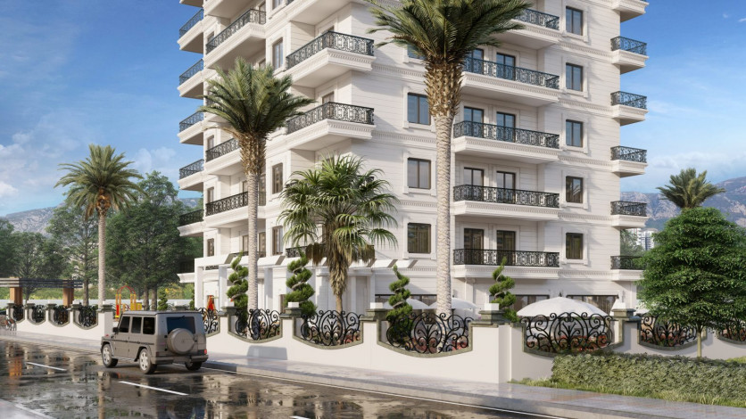 Инвестиционный проект на стадии котлована, в 800 метрах от Средиземного моря, в районе Махмутлар, Алания - Ракурс 6