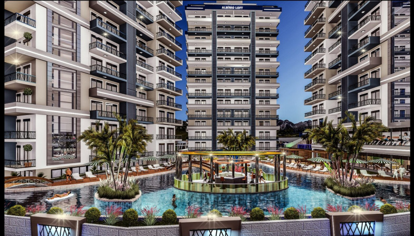 Дуплекс 2+1 в новом комплексе с богатой инфраструктурой на завершающем этапе строительства в Махмутлар, 112 м2 - Ракурс 9