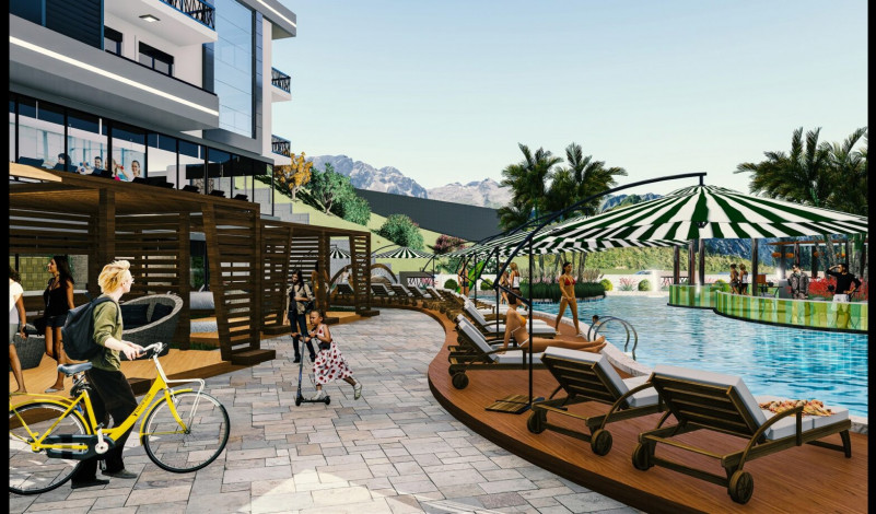 Дуплекс 2+1 в новом комплексе с богатой инфраструктурой на завершающем этапе строительства в Махмутлар, 112 м2 - Ракурс 11