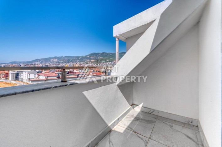 Двухуровневая видовая квартира 3+1 с новой мебелью в новом доме в Оба! - Ракурс 5