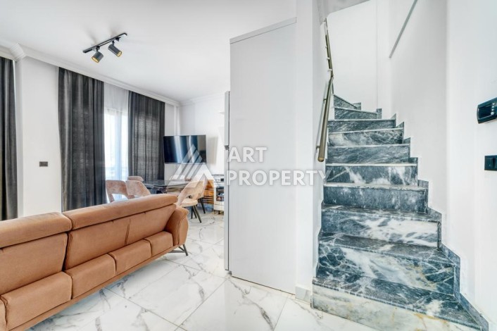 Двухуровневая видовая квартира 3+1 с новой мебелью в новом доме в Оба! - Ракурс 15