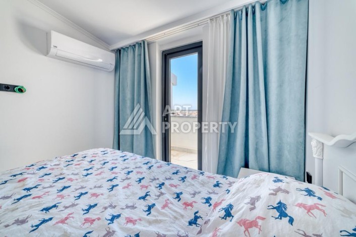 Двухуровневая видовая квартира 3+1 с новой мебелью в новом доме в Оба! - Ракурс 41