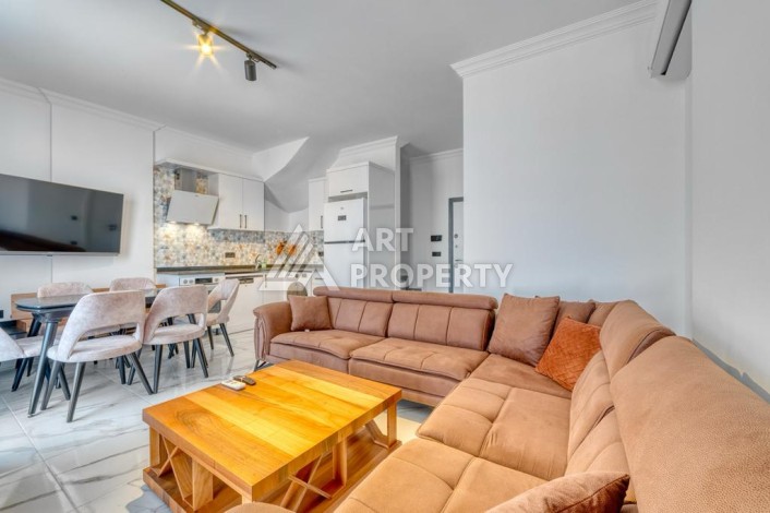 Двухуровневая видовая квартира 3+1 с новой мебелью в новом доме в Оба! - Ракурс 42