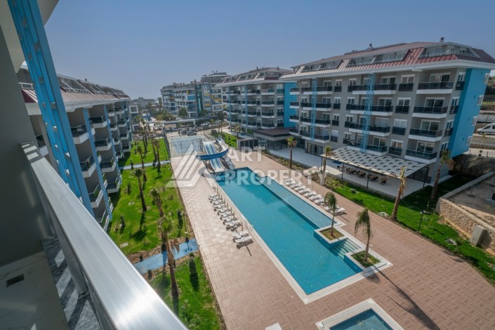 Двухуровневая квартира 2+1 в новом комплексе элитного района Кестел рядом с морем - Ракурс 48