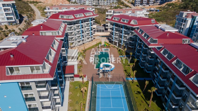 Двухуровневая квартира 2+1 в новом комплексе элитного района Кестел рядом с морем - Ракурс 49