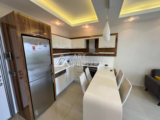 Квартира 1+1 с прямым видом на море в районе Махмутлар - Ракурс 13