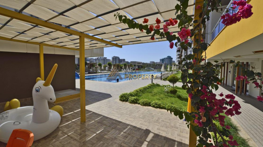 Трехкомнатная квартира с панорамным видом на Средиземное море в районе Махмутлар, Алания,120 м2 - Ракурс 5