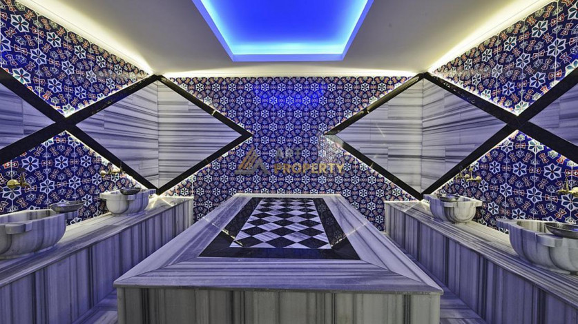 Трехкомнатная квартира с панорамным видом на Средиземное море в районе Махмутлар, Алания,120 м2 - Ракурс 6