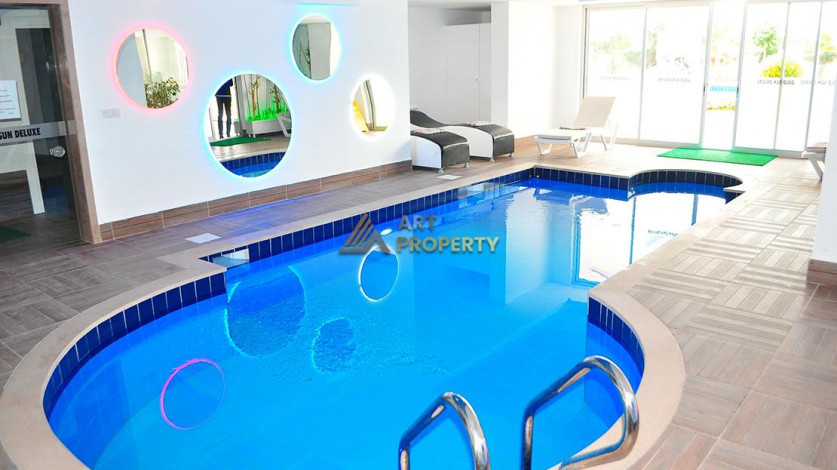 Трехкомнатная квартира с панорамным видом на Средиземное море в районе Махмутлар, Алания,120 м2 - Ракурс 10