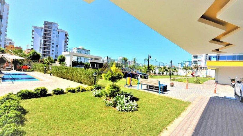 Трехкомнатная квартира с панорамным видом на Средиземное море в районе Махмутлар, Алания,120 м2 - Ракурс 12