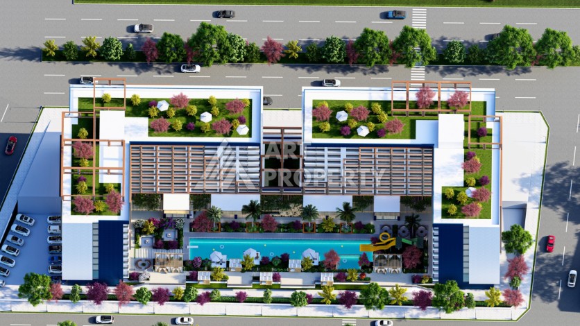 Квартиры 1+1 и студии по выгодным ценам в 600 м от моря. Мерсин,Томюк. - Ракурс 7