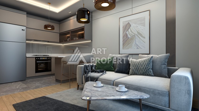 Квартиры 1+1 и студии по выгодным ценам в 600 м от моря. Мерсин,Томюк. - Ракурс 9