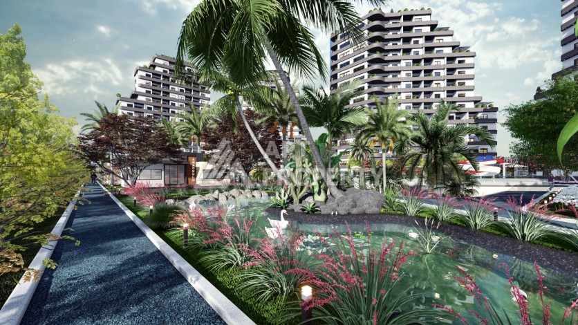 Квартиры от 59 до 130 кв.м. в крупной престижной резиденции в Мерсине. Мезитли. - Ракурс 4