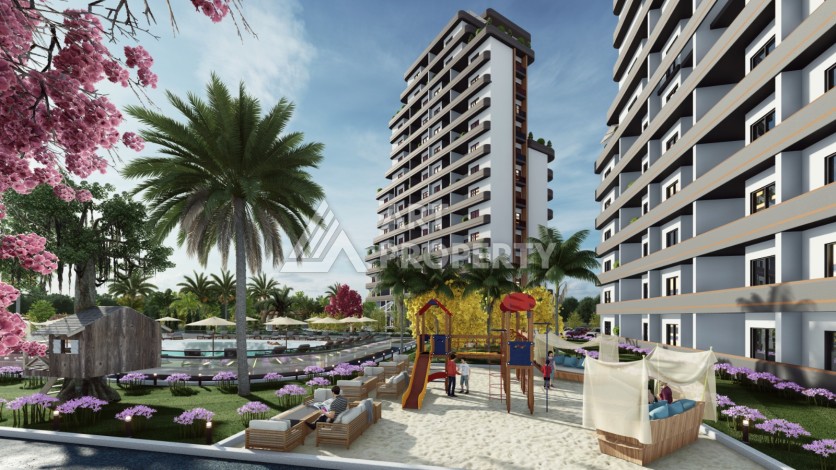 Квартиры от 59 до 130 кв.м. в крупной престижной резиденции в Мерсине. Мезитли. - Ракурс 5