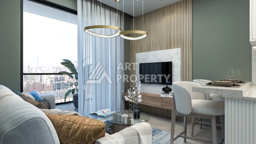 Квартиры от 59 до 130 кв.м. в крупной престижной резиденции в Мерсине. Мезитли. - Ракурс 7