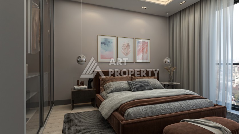 Квартиры от 59 до 130 кв.м. в крупной престижной резиденции в Мерсине. Мезитли. - Ракурс 8