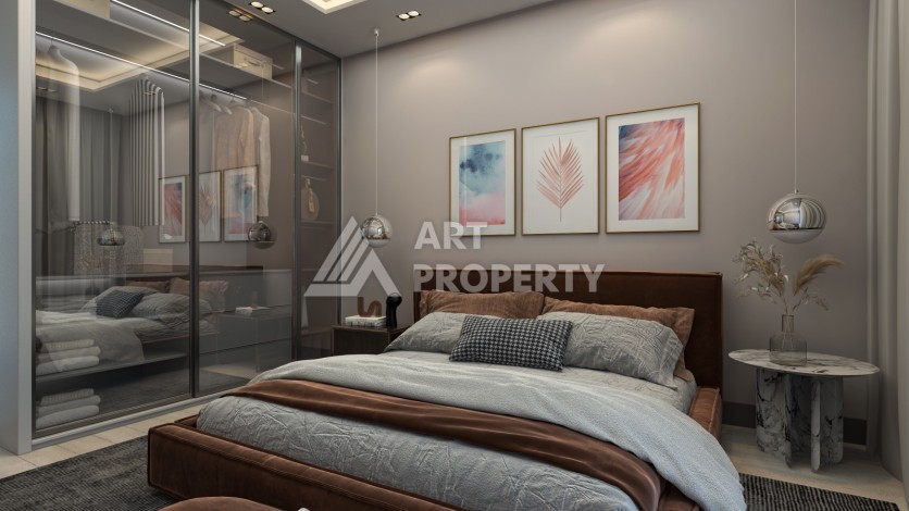 Квартиры от 59 до 130 кв.м. в крупной престижной резиденции в Мерсине. Мезитли. - Ракурс 9