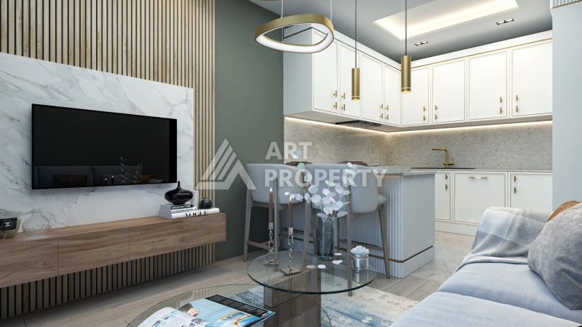 Квартиры от 59 до 130 кв.м. в крупной престижной резиденции в Мерсине. Мезитли. - Ракурс 10