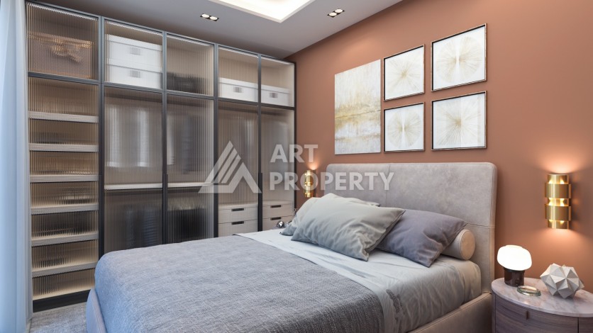 Квартиры от 59 до 130 кв.м. в крупной престижной резиденции в Мерсине. Мезитли. - Ракурс 15