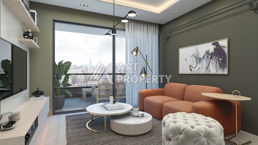 Квартиры от 59 до 130 кв.м. в крупной престижной резиденции в Мерсине. Мезитли. - Ракурс 19