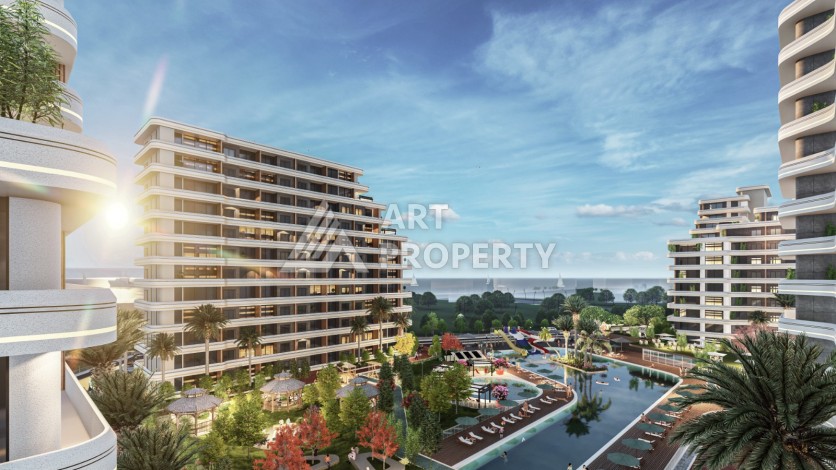 Квартиры от 70 до 180 кв.м. в элитном жилом комплексе в районе Томюк, Мерсин. - Ракурс 3