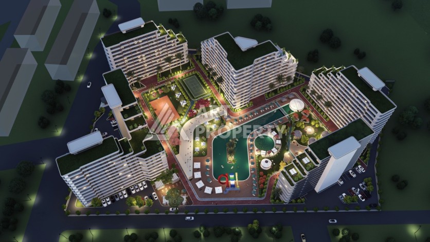 Квартиры от 70 до 180 кв.м. в элитном жилом комплексе в районе Томюк, Мерсин. - Ракурс 4