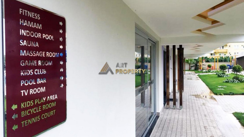 Трехкомнатная квартира с панорамным видом на Средиземное море в районе Махмутлар, Алания,120 м2 - Ракурс 17