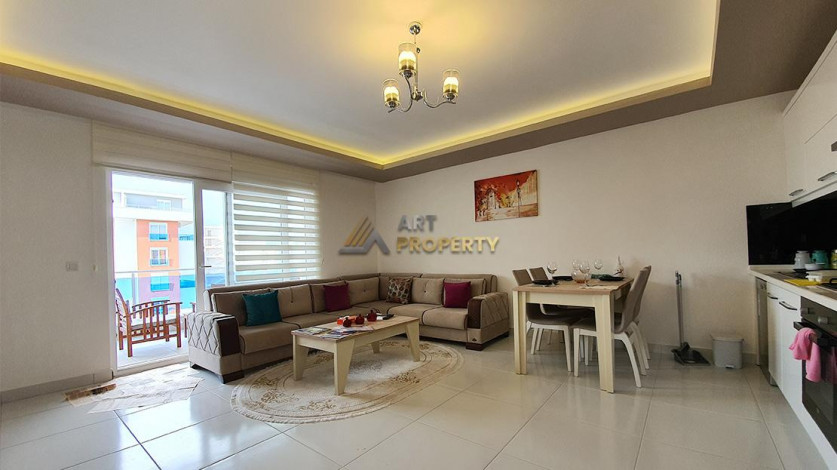 Трехкомнатная квартира с панорамным видом на Средиземное море в районе Махмутлар, Алания,120 м2 - Ракурс 23