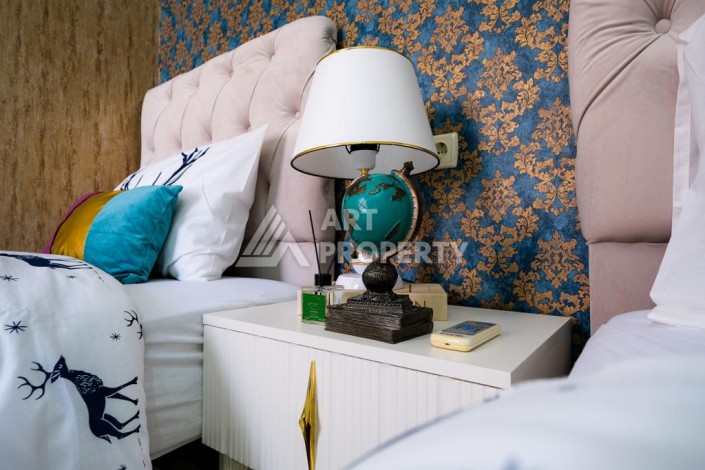 Квартира 2+1 с потрясающим видом на море и крепость в районе Тосмур - Ракурс 18