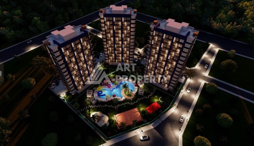 Квартиры 1+1 и 2+1 от 56 кв.м. рядом с пляжем. Тедже, Мерсин. - Ракурс 4