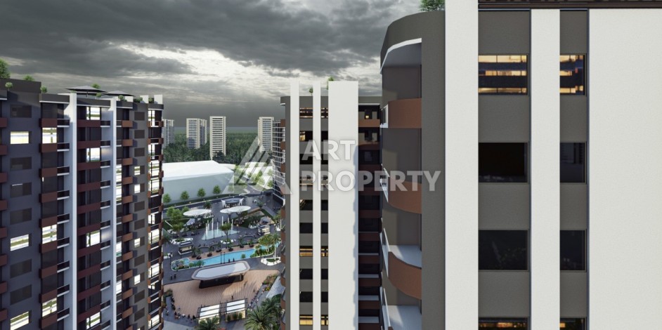 Грандиозный проект в Мерсине с квартирами от 70 до 105 кв.м. в районе Тарсус. - Ракурс 3