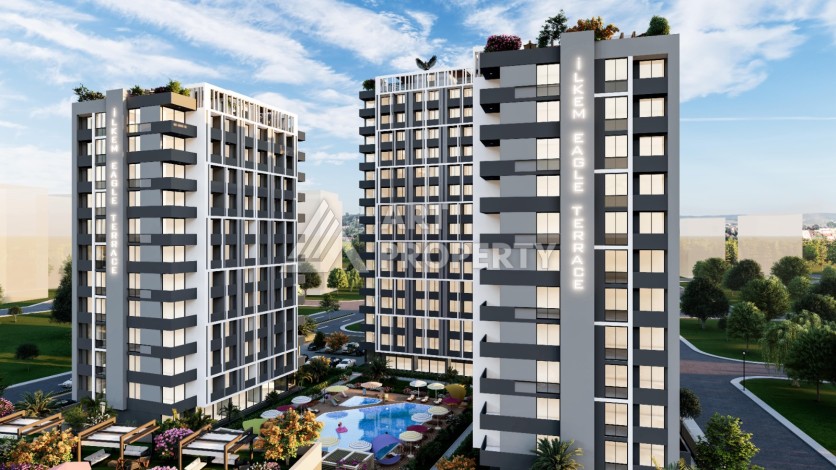 Квартиры 1+1 и 2+1 от 63 кв.м. в прекрасном районе Арпачбахшиш, Мерсин. - Ракурс 5