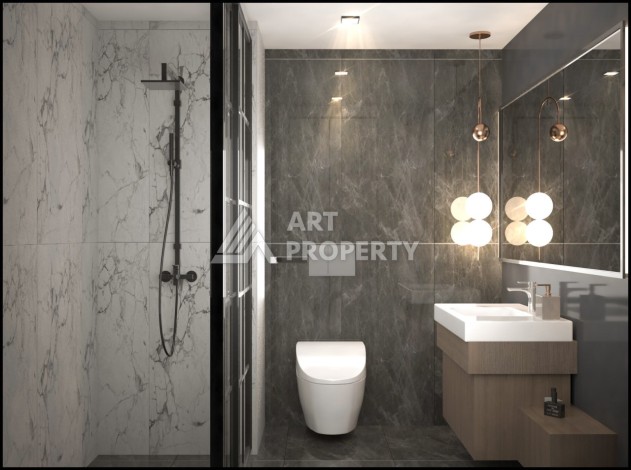 Квартиры 1+1 и 2+1 от 63 кв.м. в прекрасном районе Арпачбахшиш, Мерсин. - Ракурс 14