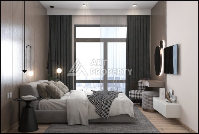 Квартиры 1+1 и 2+1 от 63 кв.м. в прекрасном районе Арпачбахшиш, Мерсин. - Ракурс 17