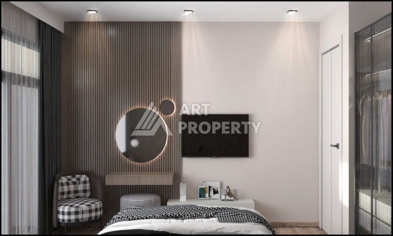 Квартиры 1+1 и 2+1 от 63 кв.м. в прекрасном районе Арпачбахшиш, Мерсин. - Ракурс 18