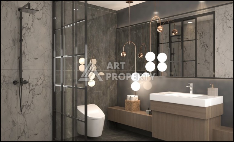 Квартиры 1+1 и 2+1 от 63 кв.м. в прекрасном районе Арпачбахшиш, Мерсин. - Ракурс 32