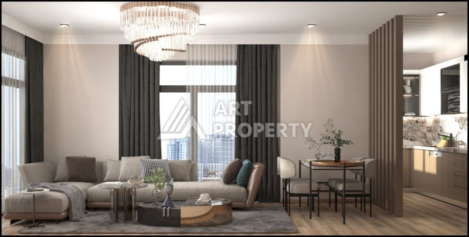 Квартиры 1+1 и 2+1 от 63 кв.м. в прекрасном районе Арпачбахшиш, Мерсин. - Ракурс 33