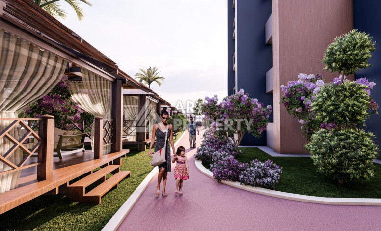 Проект с квартирами 2+1 под гражданство в Мерсине, район Томюк. - Ракурс 3