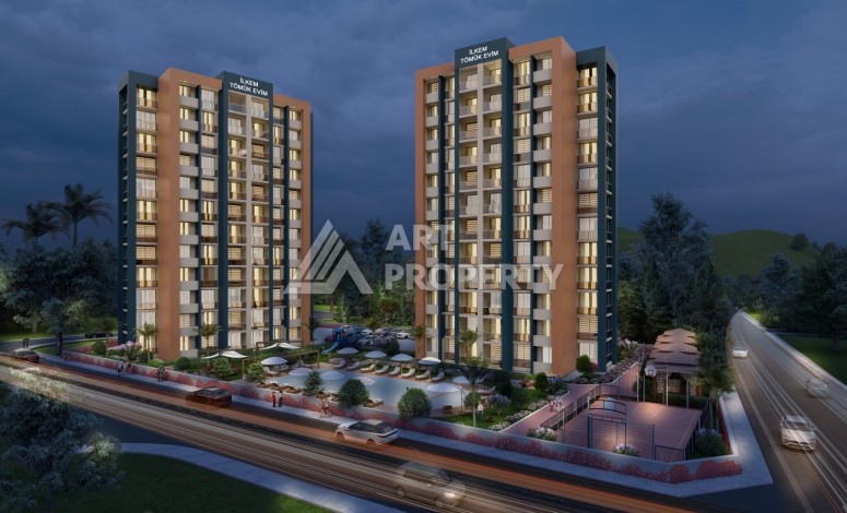 Проект с квартирами 2+1 под гражданство в Мерсине, район Томюк. - Ракурс 4