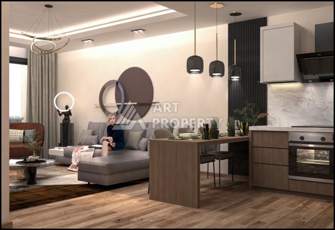 Проект с квартирами 2+1 под гражданство в Мерсине, район Томюк. - Ракурс 9