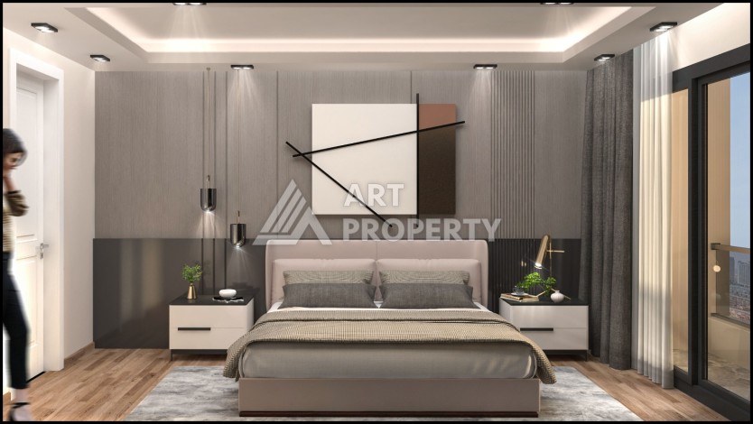 Проект с квартирами 2+1 под гражданство в Мерсине, район Томюк. - Ракурс 10