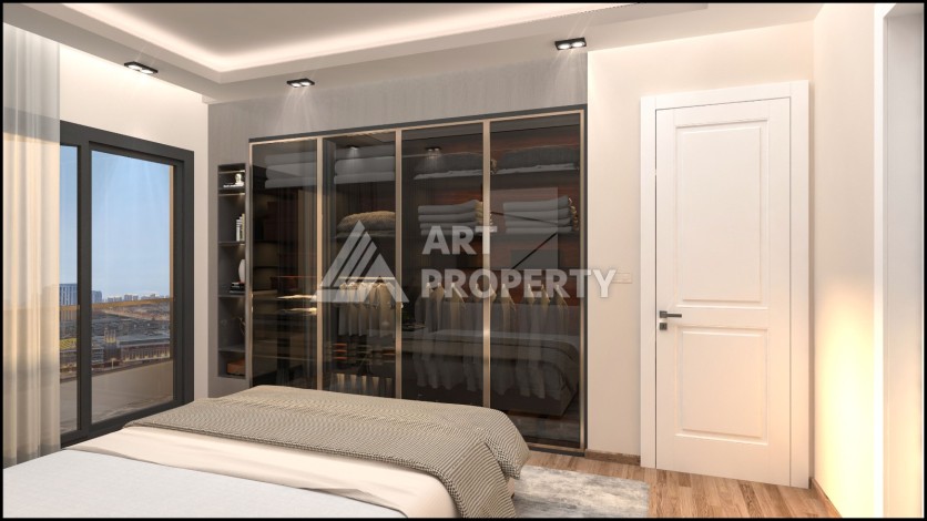 Проект с квартирами 2+1 под гражданство в Мерсине, район Томюк. - Ракурс 11