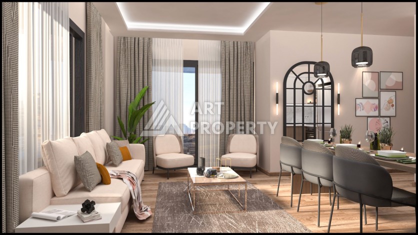 Проект с квартирами 2+1 под гражданство в Мерсине, район Томюк. - Ракурс 21