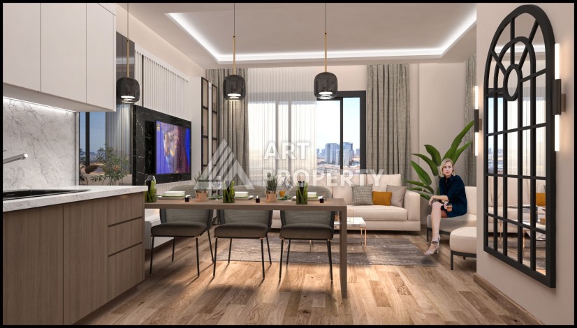 Проект с квартирами 2+1 под гражданство в Мерсине, район Томюк. - Ракурс 22