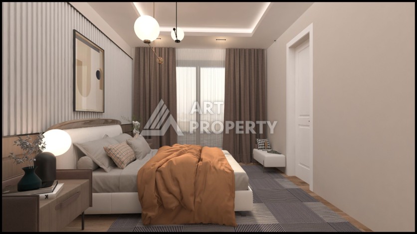 Проект с квартирами 2+1 под гражданство в Мерсине, район Томюк. - Ракурс 24