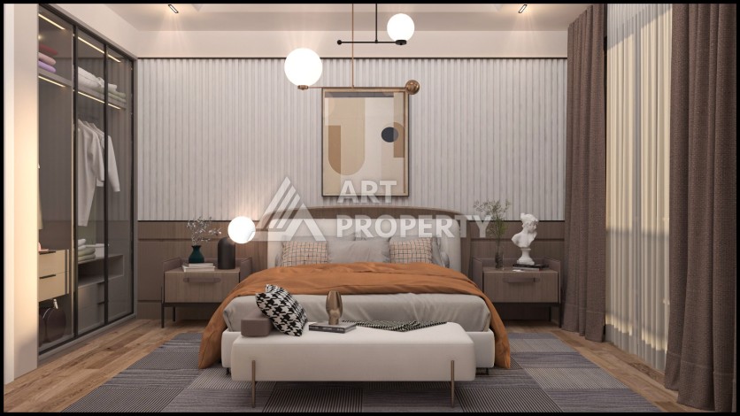 Проект с квартирами 2+1 под гражданство в Мерсине, район Томюк. - Ракурс 25