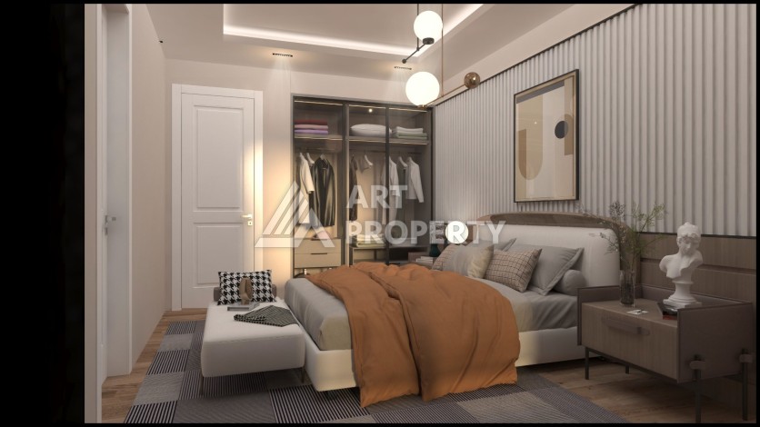 Проект с квартирами 2+1 под гражданство в Мерсине, район Томюк. - Ракурс 26