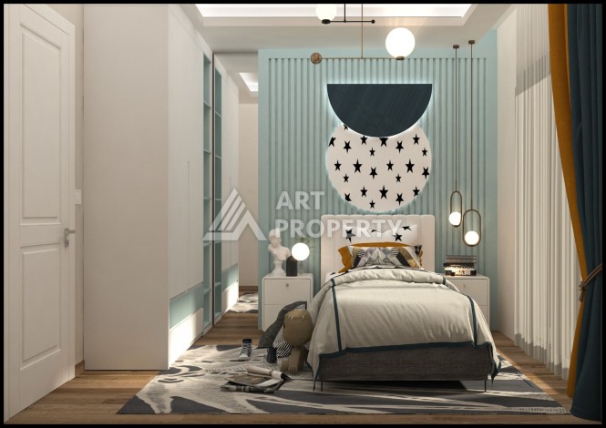 Проект с квартирами 2+1 под гражданство в Мерсине, район Томюк. - Ракурс 27