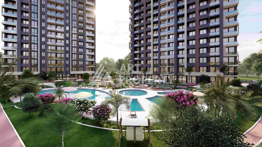 Комфортабельные квартиры от 69 до 120 кв.м. в районе Арпачбахшиш, Мерсин. - Ракурс 3