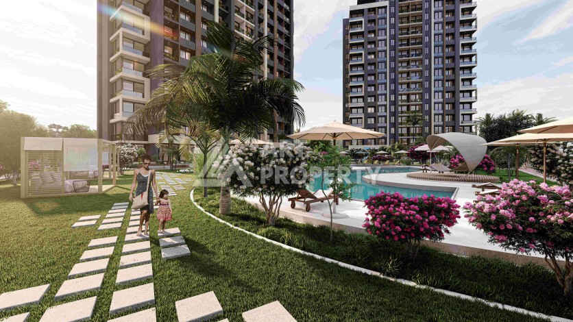 Комфортабельные квартиры от 69 до 120 кв.м. в районе Арпачбахшиш, Мерсин. - Ракурс 4